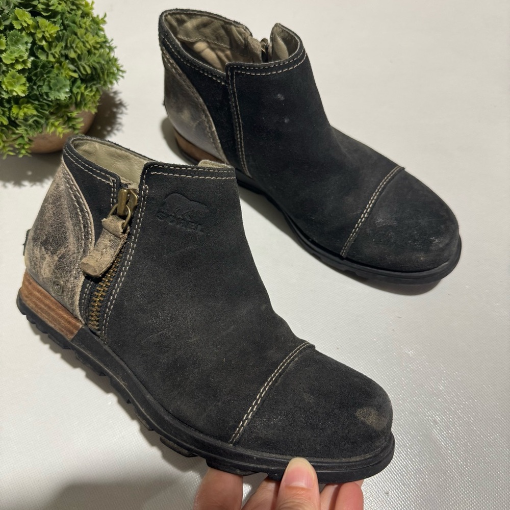 Sorel Major Low Ankle Boots‎ Booties Size 6 Leather Suede Fall Classic Netral